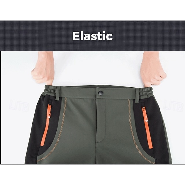 Women's Hiking Pants Trousers Waterproof pants Softshell Pants Patchwork Summer Spring Autumn / Fall Outdoor Regular Waterproof Windproof Bottoms Pocket Black Army Green Spandex Camping / Hiking - Black