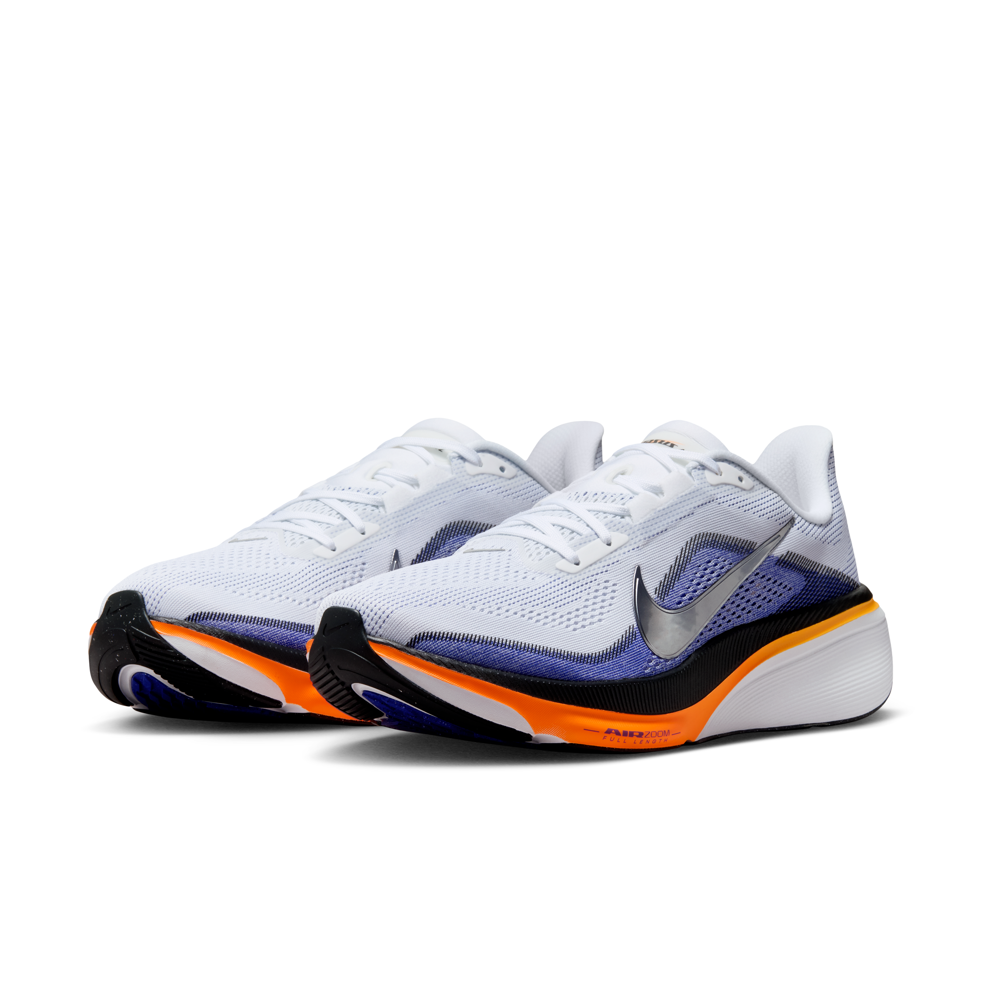 Nike Pegasus 42 Men's Road Running Shoes — White/Lapis/Total Orange/Metallic Silver — Regular