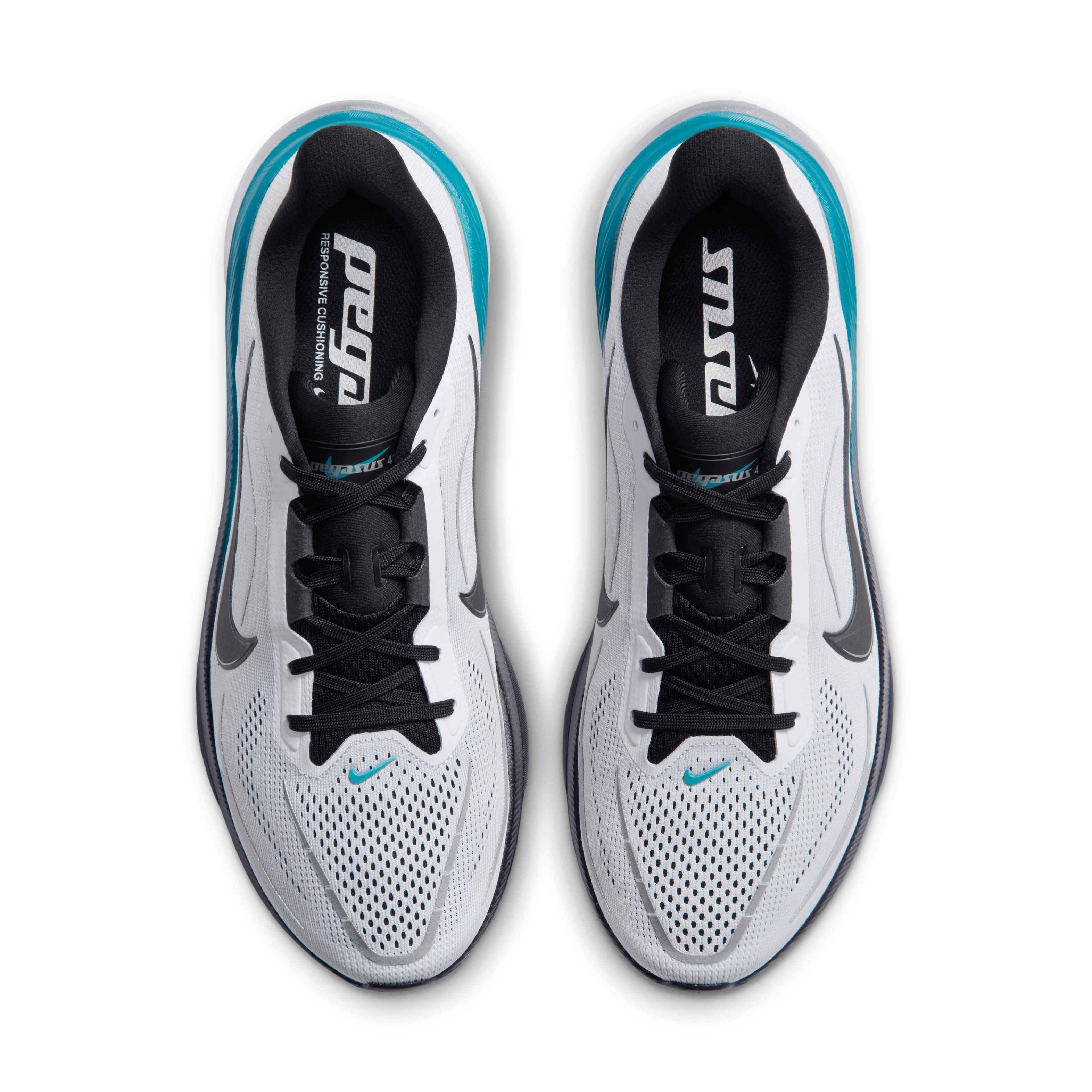 Nike Pegasus 42  Men's Road Running Shoes — Football Grey/Bright Spruce/Metallic Silver/Black — Regular