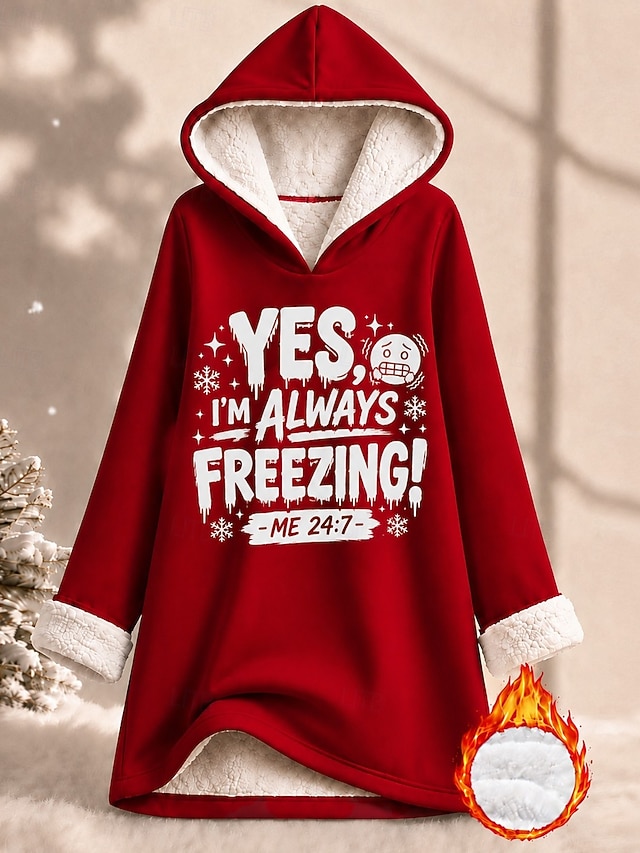 Women's Pullover Hoodie Sweatshirt Print Graphic Animal Warm Fashion Modern Long Sleeve Hooded Long Tops Casual Street Blue Light Pink Pink Red Gray Fall Winter - Red