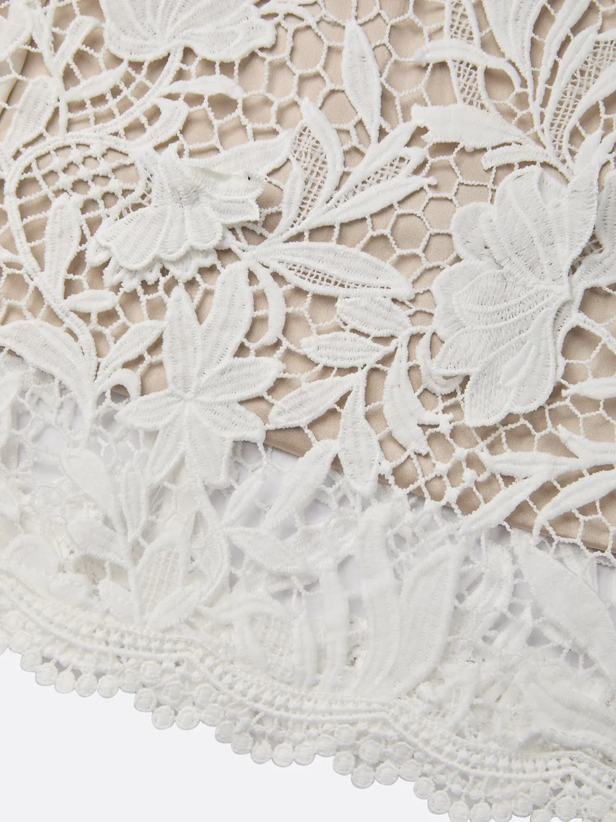 White Lace Sweetheart Neckline Sleeveless Mermaid Midi Dress