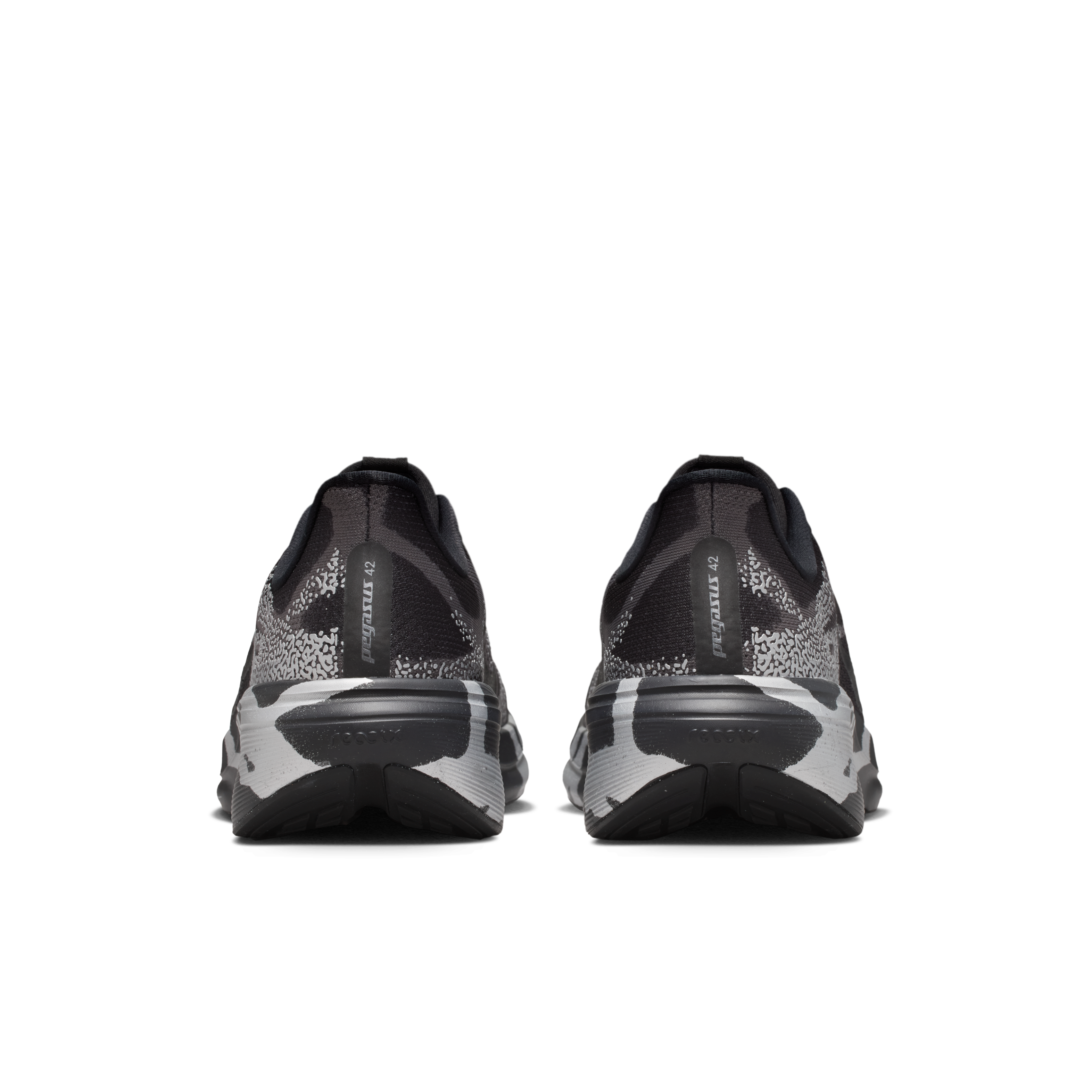 Nike Pegasus 42 Men's Road Running Shoes — Black/Medium Ash/Metallic Silver/Black — Regular