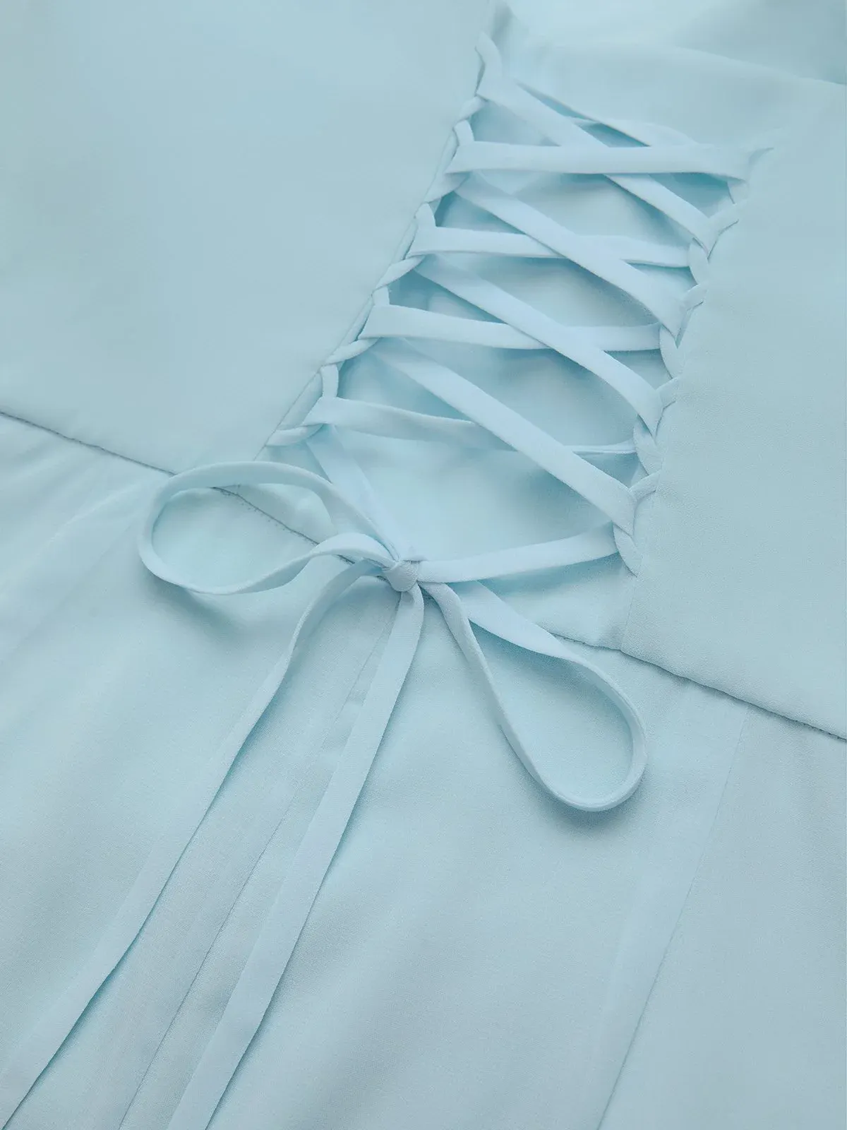 Light Blue 3D Floral Chiffon Boat Neck Cap Sleeve Sheath Gown Dress