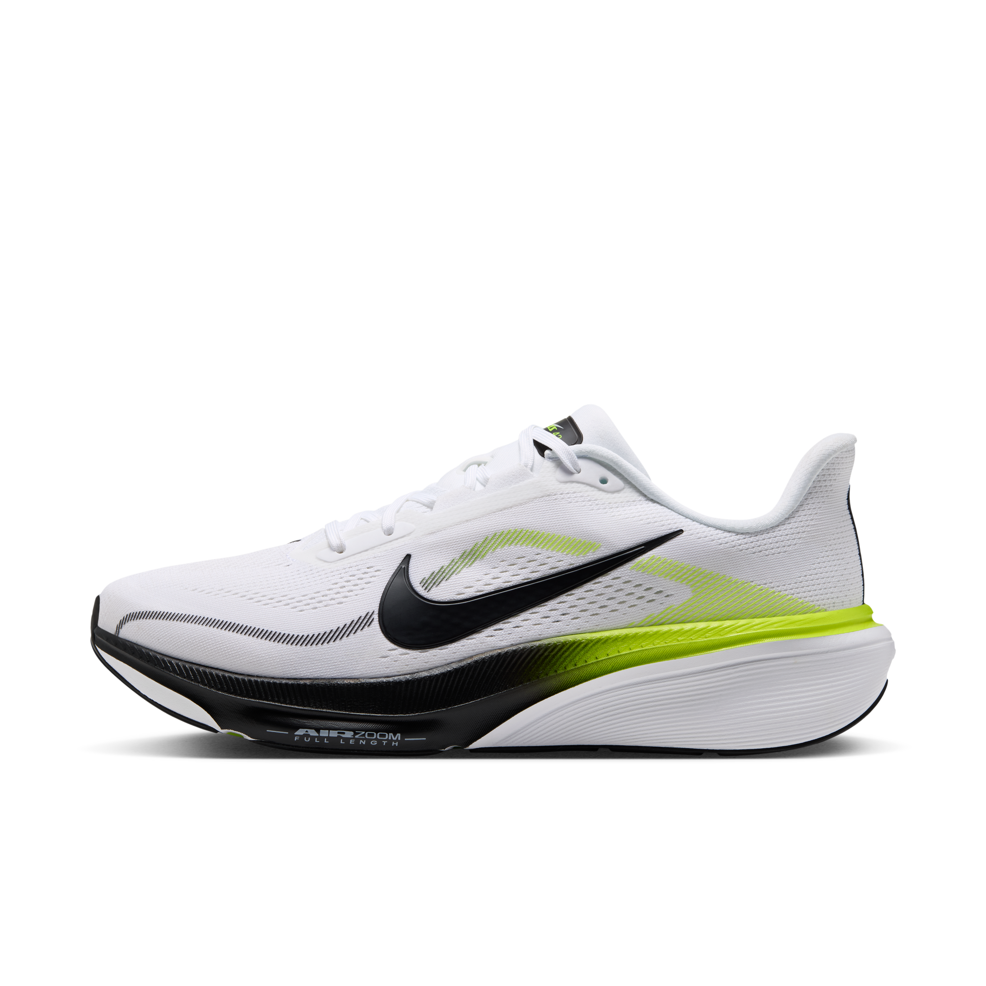 Nike Pegasus 42 Men's Road Running Shoes — White/Lemon Venom/White/Black — Regular