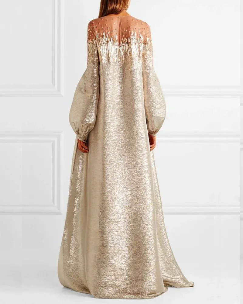 Puff Sleeve Stitching Design Shoulder Lace Dress