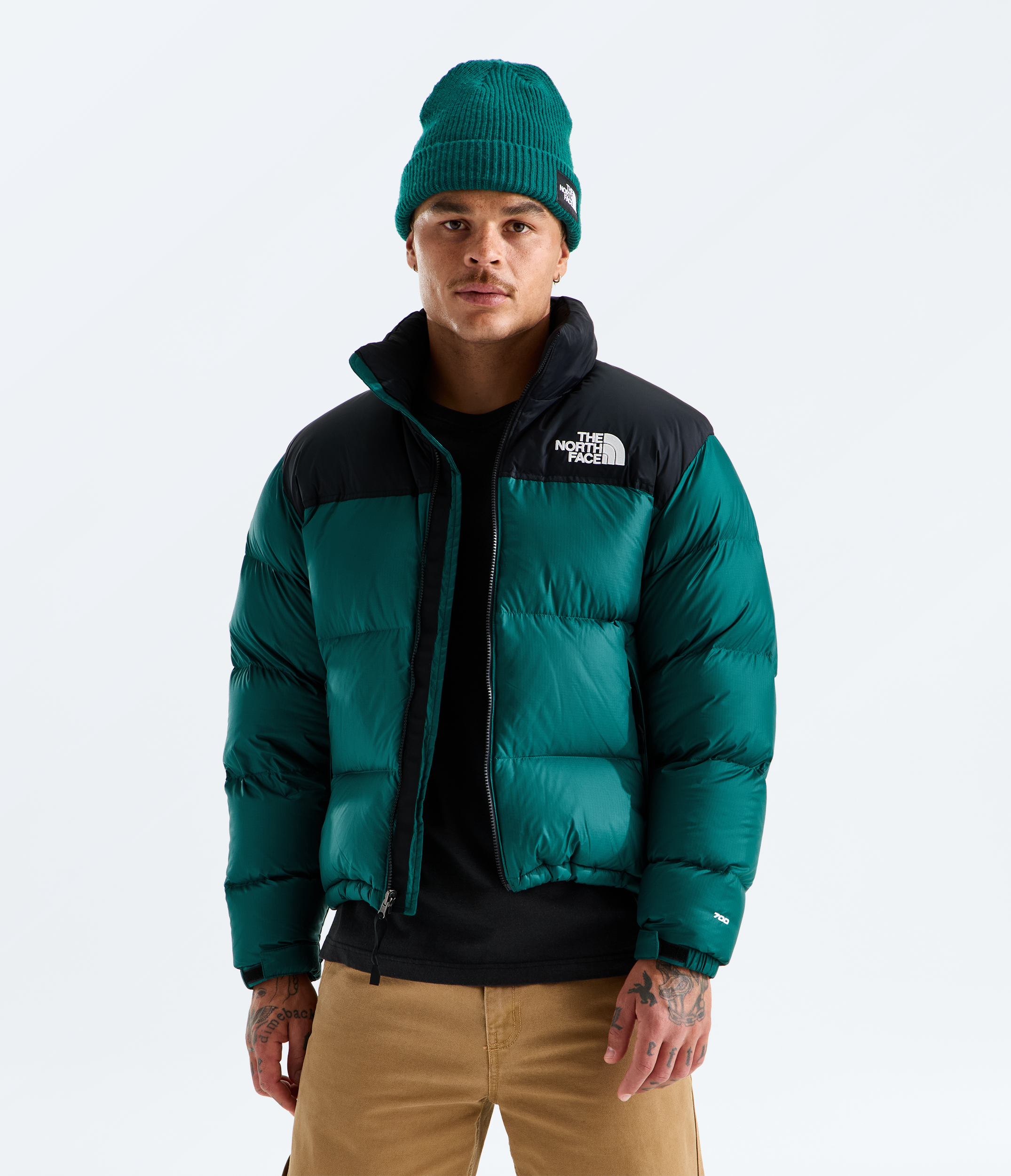Mens 1996 Retro Nuptse Jacket TNF Pacific TealTNF Black Main
