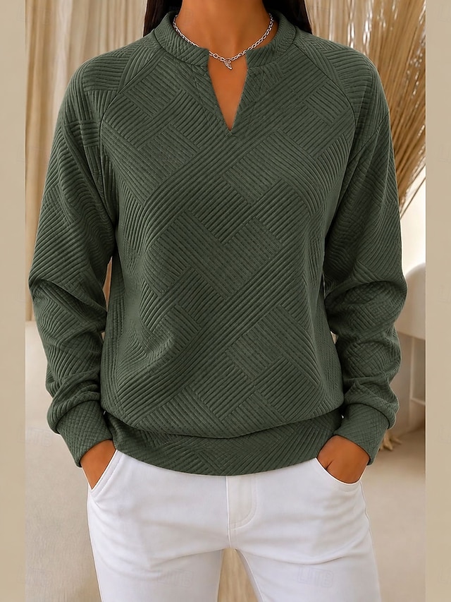 Women's Pet Carrier Hoodie Pet Pouch Hoodie Sweatshirts Casual Long Sleeve V Neck Regular Tops Casual Work Street Blue Black Green Apricot Fall Winter - Green
