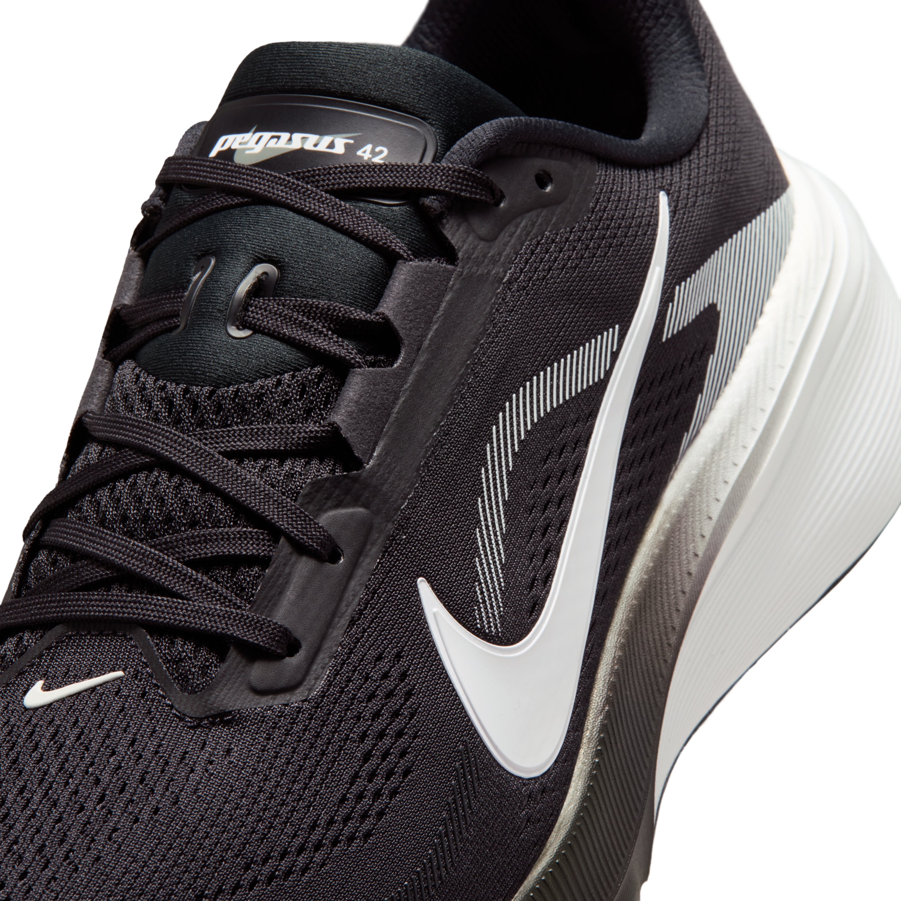 Nike Pegasus 42 Men's Road Running Shoes — Black/Photon Dust/White — Regular