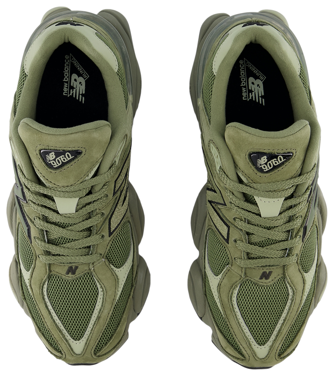 New Balance 9060 - Olivine/Dark Olivine/Black - 9060ZGDU - View 4