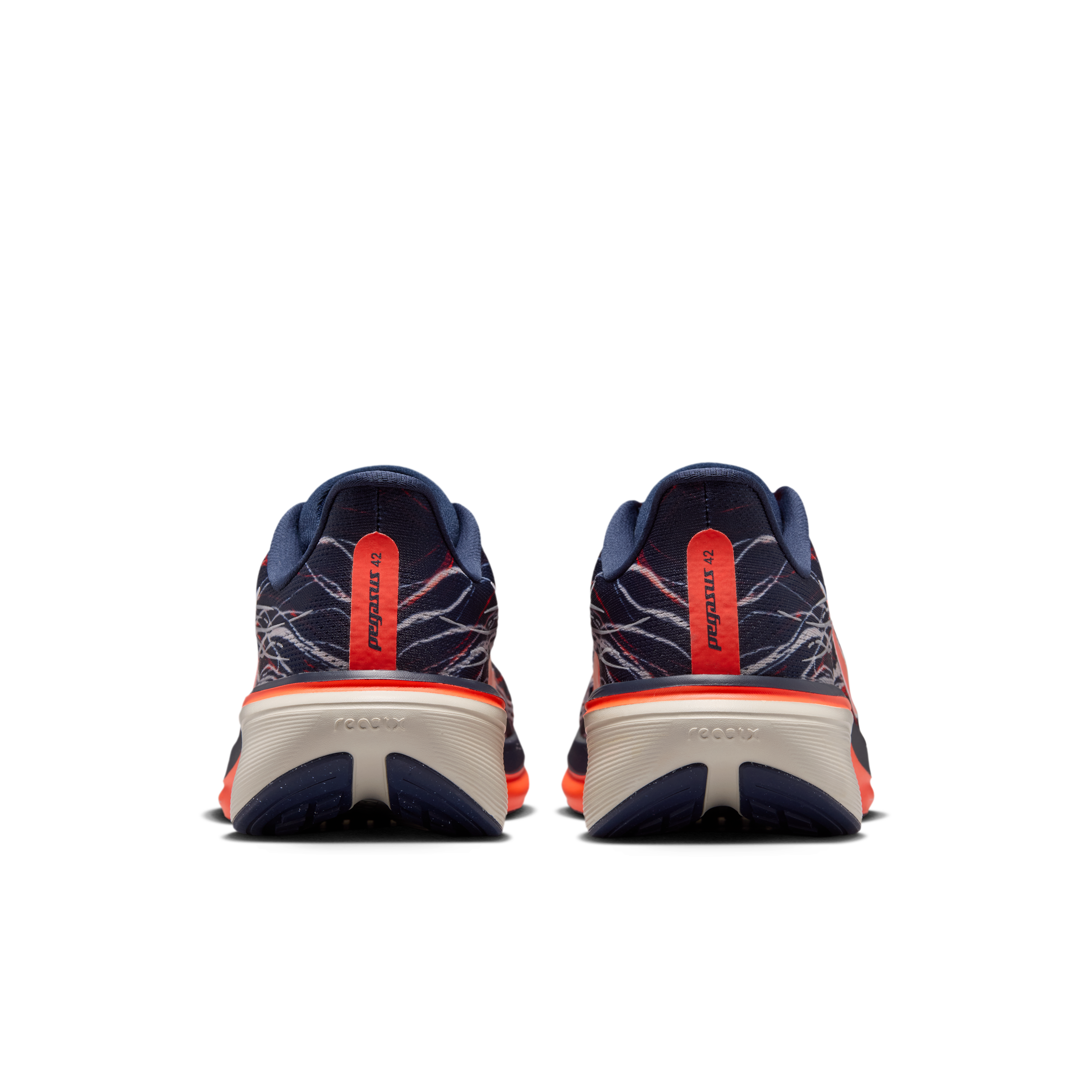 Nike Pegasus 42 Men's Road Running Shoes — Obsidian/Light Bone/Bright Crimson/Dynamic Yellow — Regular
