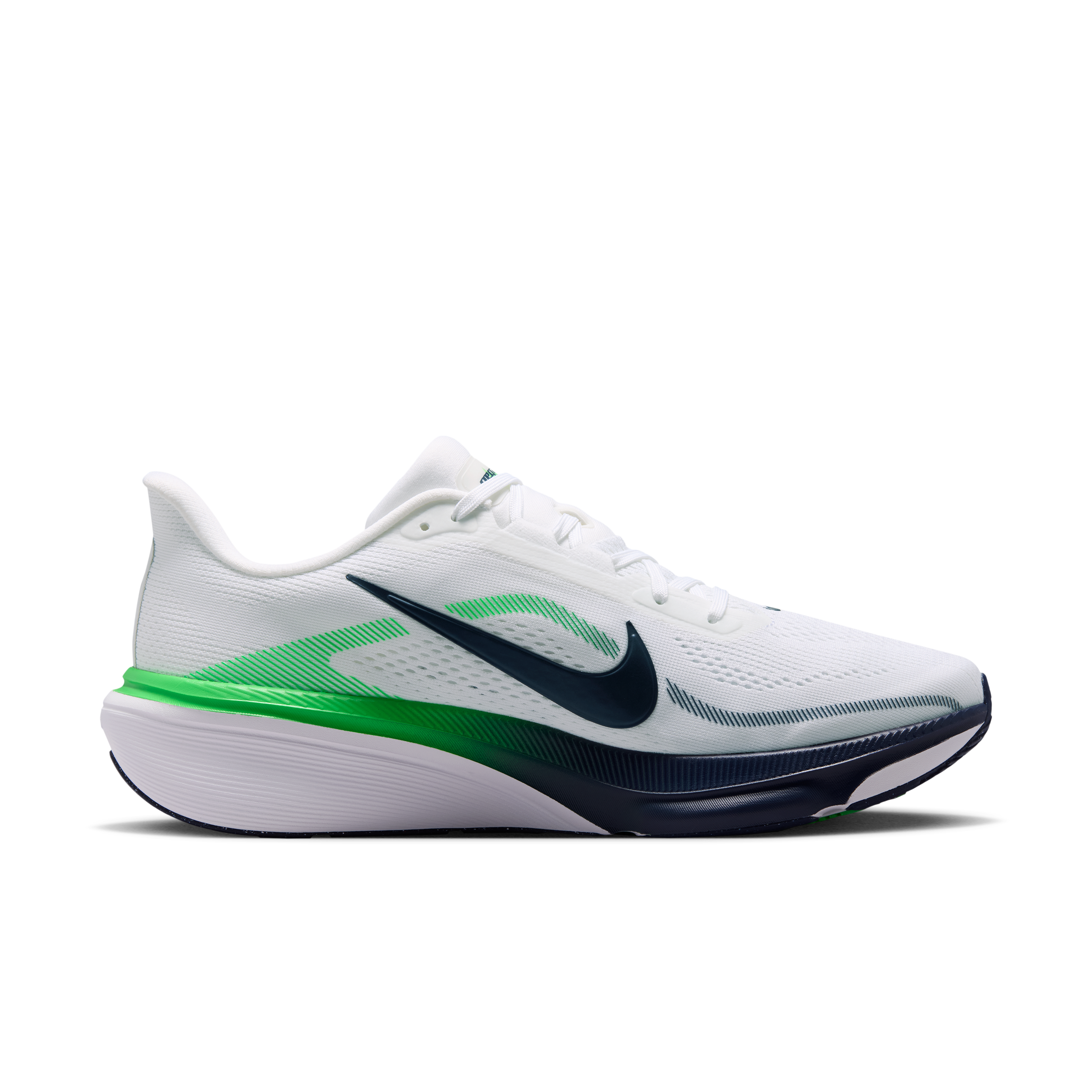 Nike Pegasus 42 Men's Road Running Shoes — White/Green Spark/Midnight Navy — Regular