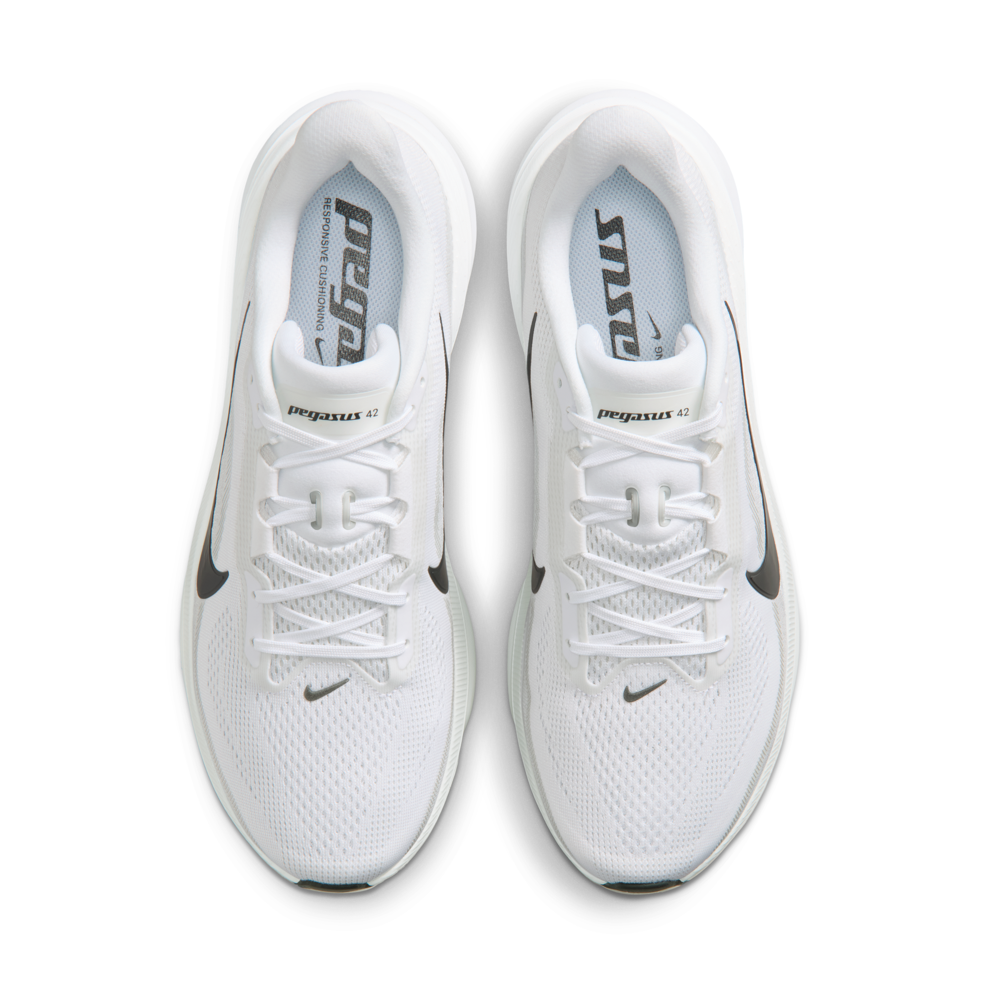 Nike Pegasus 42 Men's Road Running Shoes — White/Photon Dust/Black — Regular