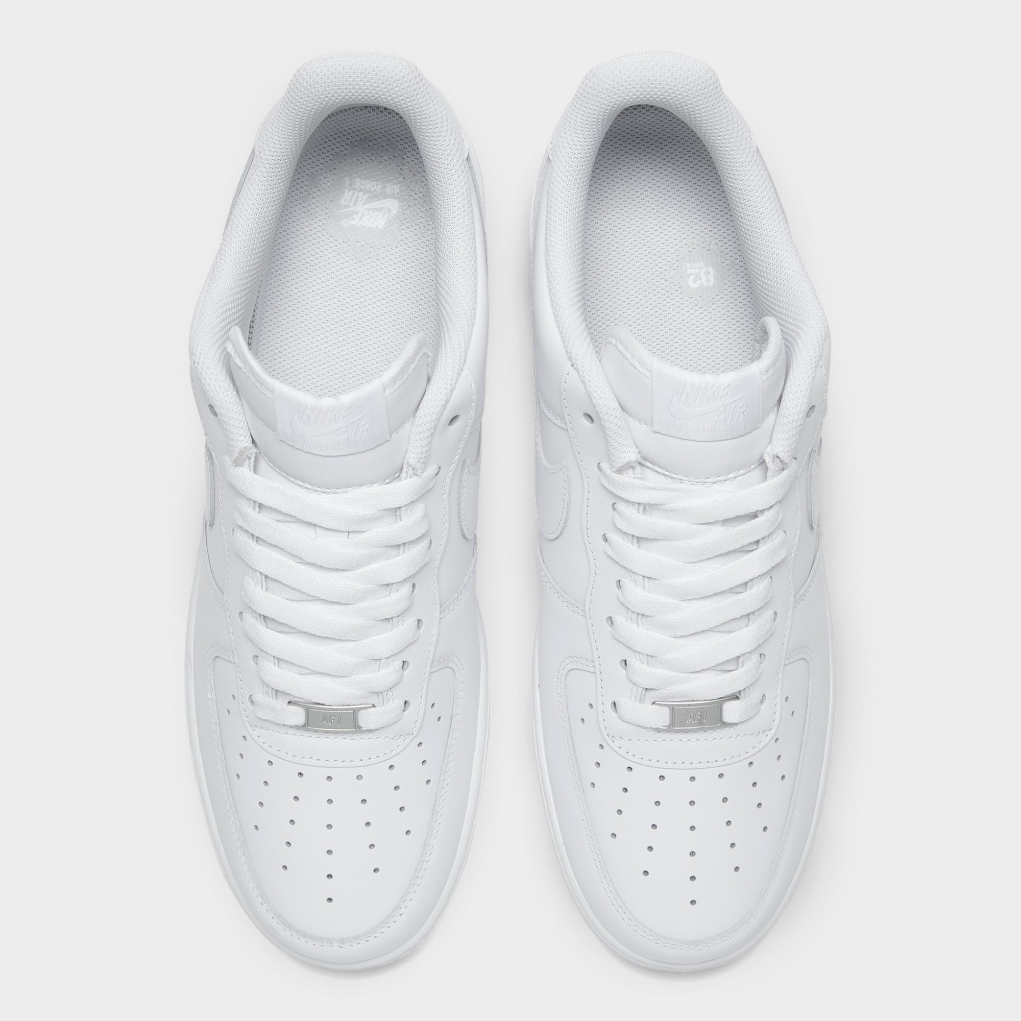 Men's Nike Air Force 1 '07 Casual Shoes — White/White — Top view