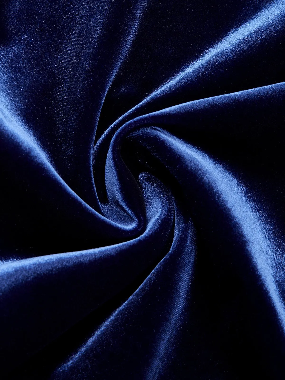 Navy Blue Mesh Split Joint Balloon Sleeve Sheath Midi Velvet Dress