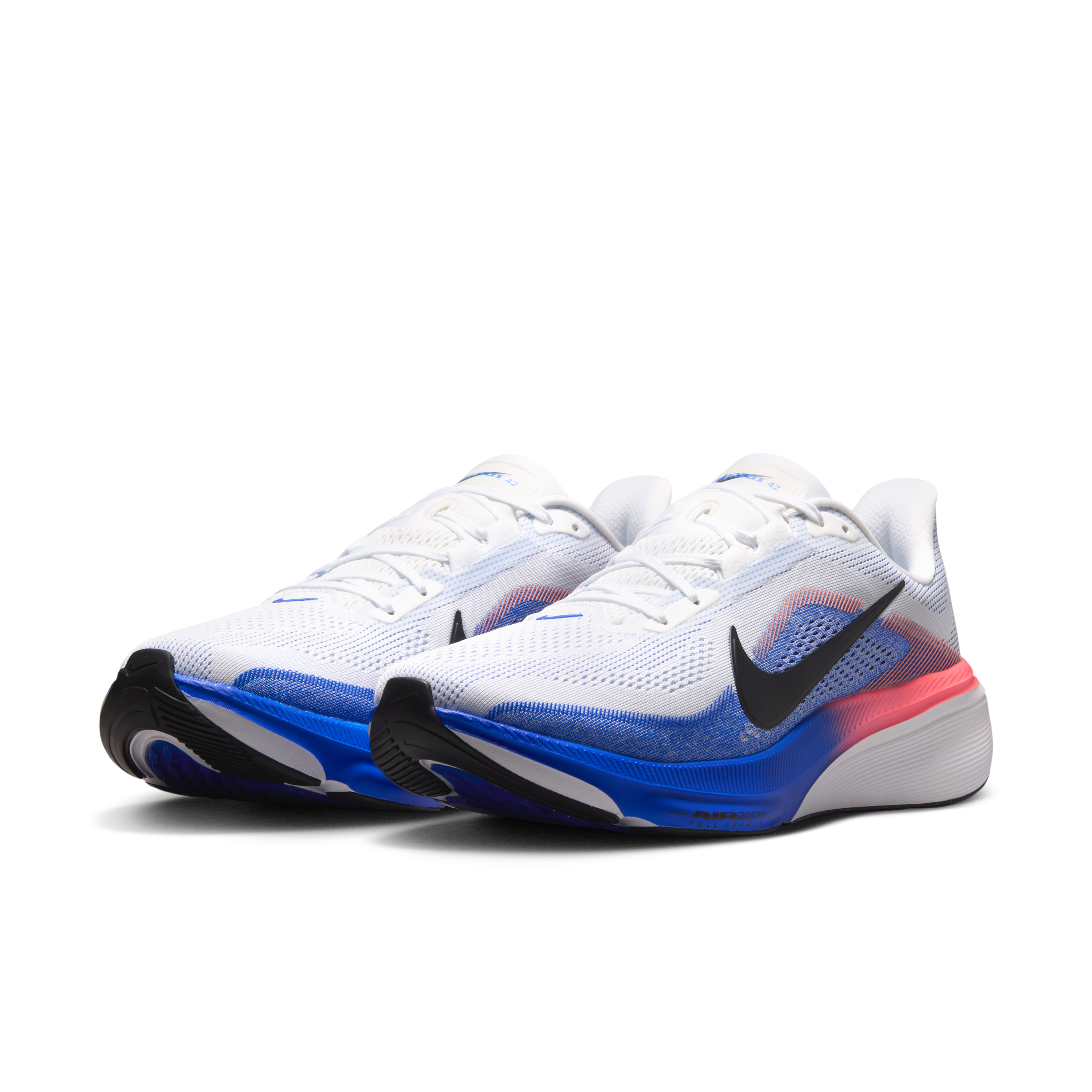 Nike Pegasus 42 Men's Road Running Shoes — White/Racer Blue/Atomic Pink/Black — Regular