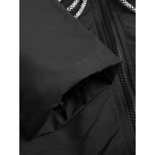 Women's Hiking Raincoat Raincoat Outdoor Waterproof Quick Dry Lightweight Jacket Camping / Hiking / Caving Traveling Blue Black Yellow Pink Red - Black