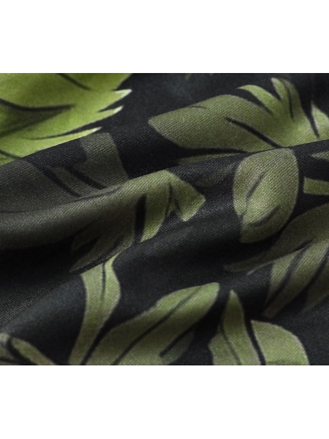 Women's Pants Trousers Leggings Cozy Leggings Streetwear Casual Full Length High Waist Floral Elastic Waist Print Breathability Comfortable Stretchy Vacation Street Daily Wear Green Summer Spring Fall - Green