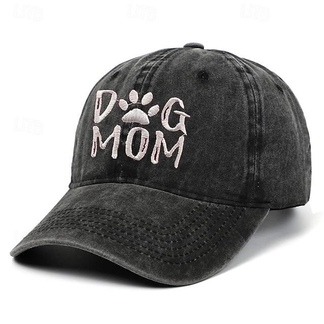 Women's Hat Baseball Cap Portable Windproof Breathable Street Daily Weekend Embroidery Print - Black