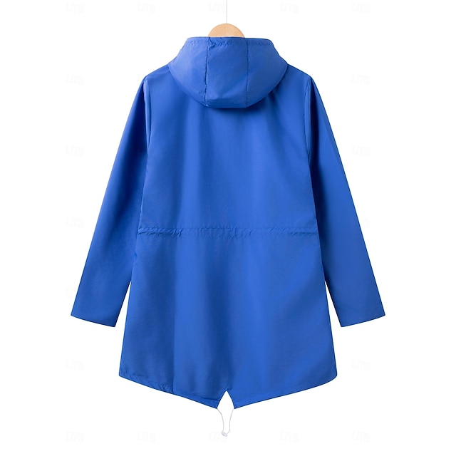 Women's Hiking Raincoat Raincoat Outdoor Waterproof Quick Dry Lightweight Jacket Camping / Hiking / Caving Traveling Blue Black Yellow Pink Red - Blue