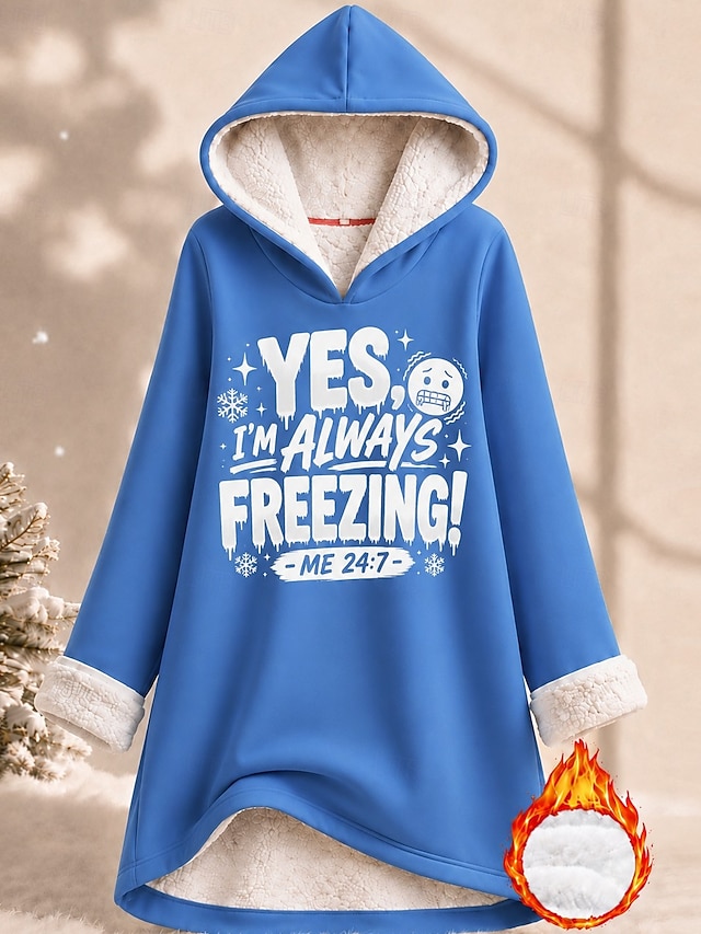 Women's Pullover Hoodie Sweatshirt Print Graphic Animal Warm Fashion Modern Long Sleeve Hooded Long Tops Casual Street Blue Light Pink Pink Red Gray Fall Winter - Blue