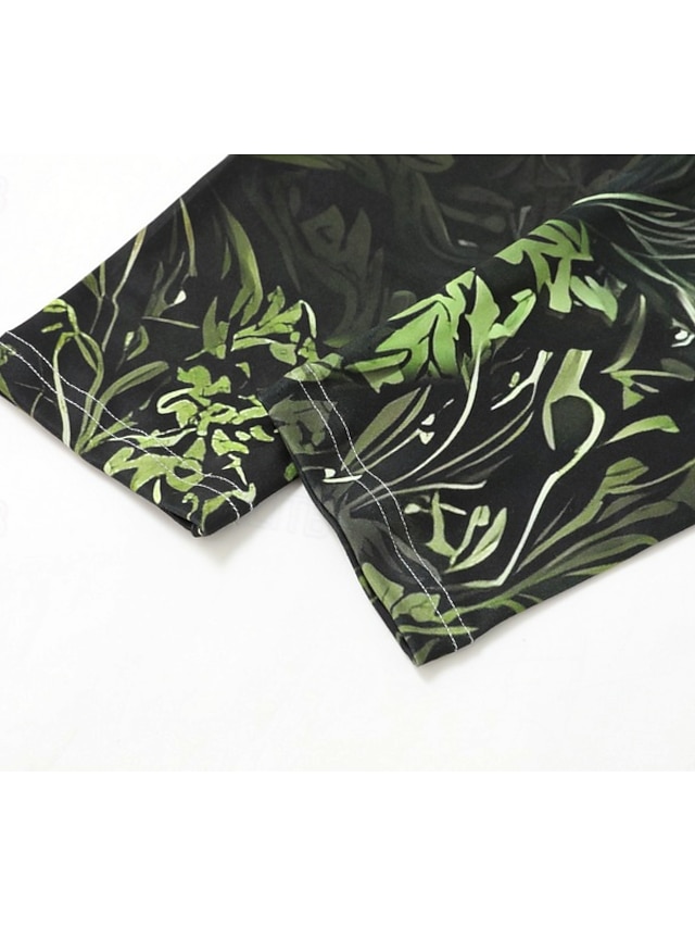 Women's Pants Trousers Leggings Cozy Leggings Streetwear Casual Full Length High Waist Floral Elastic Waist Print Breathability Comfortable Stretchy Vacation Street Daily Wear Green Summer Spring Fall - Green