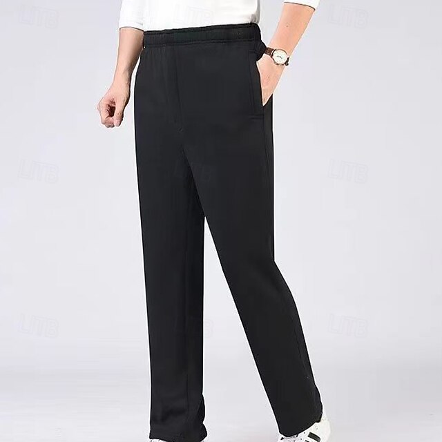 Women's Winter Sweatpants Shrepa Fleece Pants Thick with Pockets High Waist Bottoms Gym Athleisure Workout Fall & Winter Windproof Warm Gym Outdoor Running Regular Fit Sportswear Activewear Solid - Dark Blue