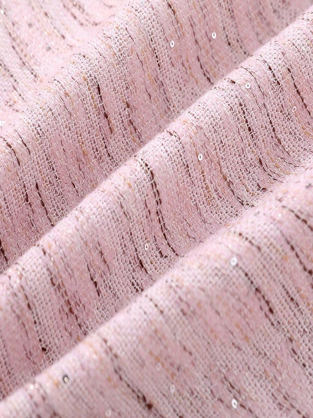 Sheath Column Ankle Length Party Dress Cocktail Dress Wedding Guest Dress Mother of the Bride Dress Long Sleeve Crew Neck Elegant Vintage Party with Buttons - Pink