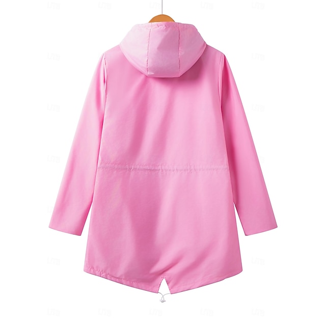 Women's Hiking Raincoat Raincoat Outdoor Waterproof Quick Dry Lightweight Jacket Camping / Hiking / Caving Traveling Blue Black Yellow Pink Red - Pink