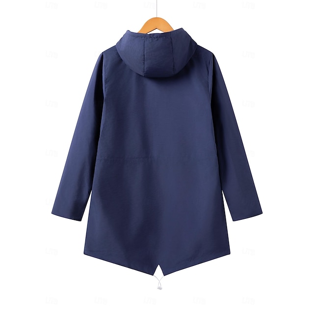 Women's Hiking Raincoat Raincoat Outdoor Waterproof Quick Dry Lightweight Jacket Camping / Hiking / Caving Traveling Blue Black Yellow Pink Red - Dark Blue