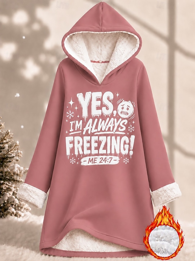 Women's Pullover Hoodie Sweatshirt Print Graphic Animal Warm Fashion Modern Long Sleeve Hooded Long Tops Casual Street Blue Light Pink Pink Red Gray Fall Winter - Pink