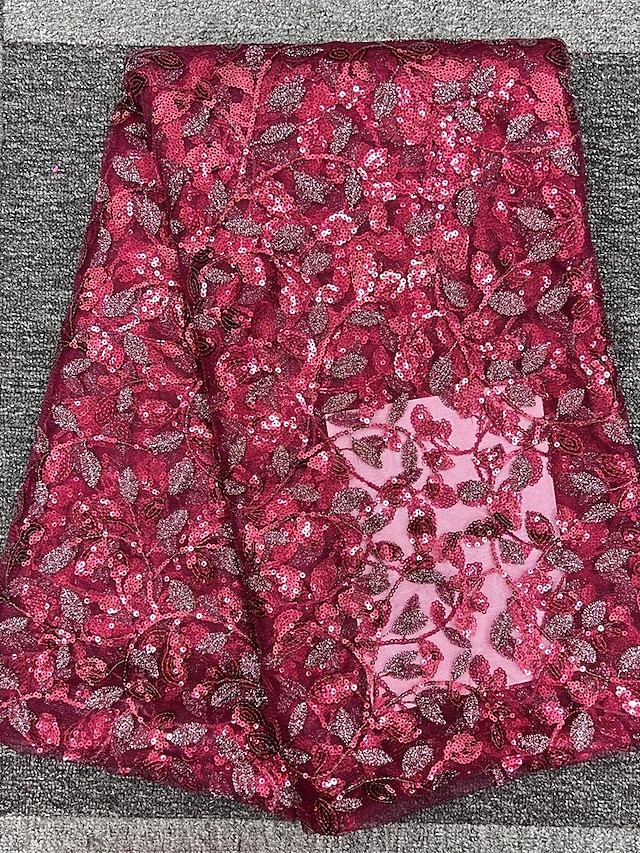 A-Line Dress Floor Length Party Dress Cocktail Dress Mother of the Bride Dress Long Sleeve Crew Neck Elegant Vintage Luxurious Formal Wedding Guest Kentucky Derby Chiffon Tulle with Pleats Sequin - Burgundy