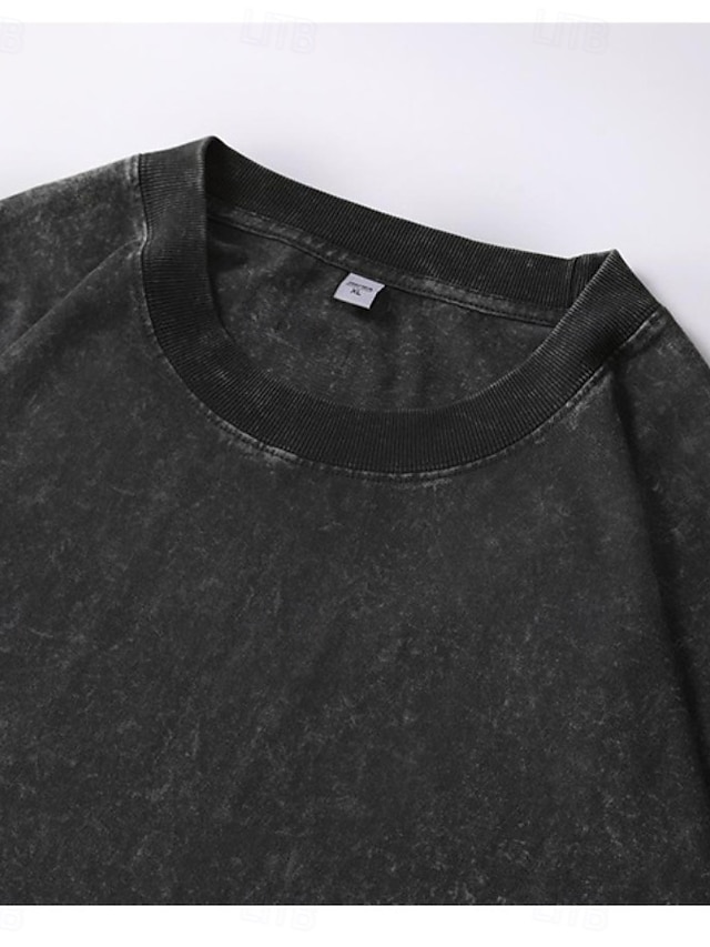 Women's Washed Cotton 100% Cotton Pullover Sweatshirts Punk Active Vintage Long Sleeve Crew Neck Regular Tops Casual Home Street Black Light Brown Green Rose Red Grey Fall Winter - Black