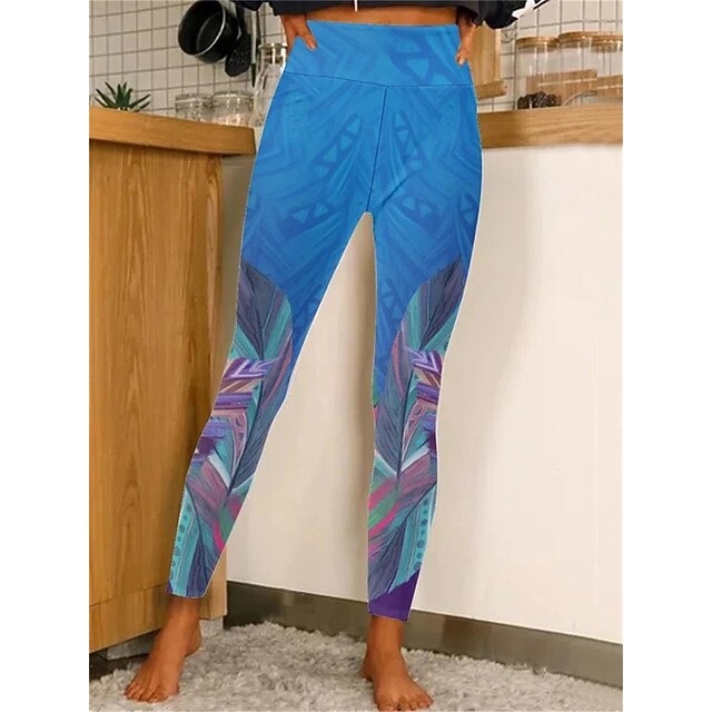 Women's Christmas Leggings Snowflake Moisture Wicking Yoga Fitness Tennis Tights Spandex Winter Sports Activewear Cropped Leggings - 4#