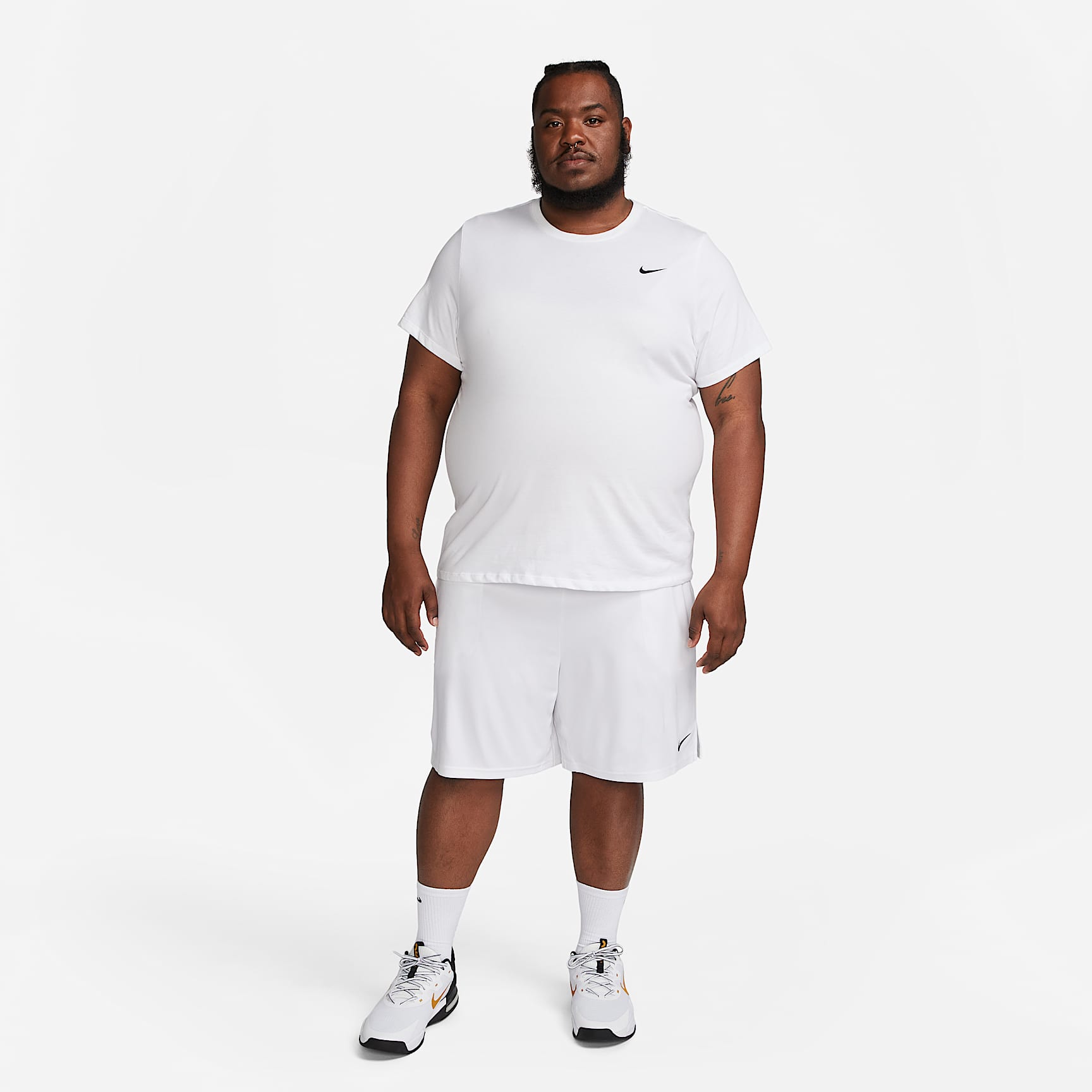 Nike Dri-FIT Men's Fitness T-Shirt – White/Black