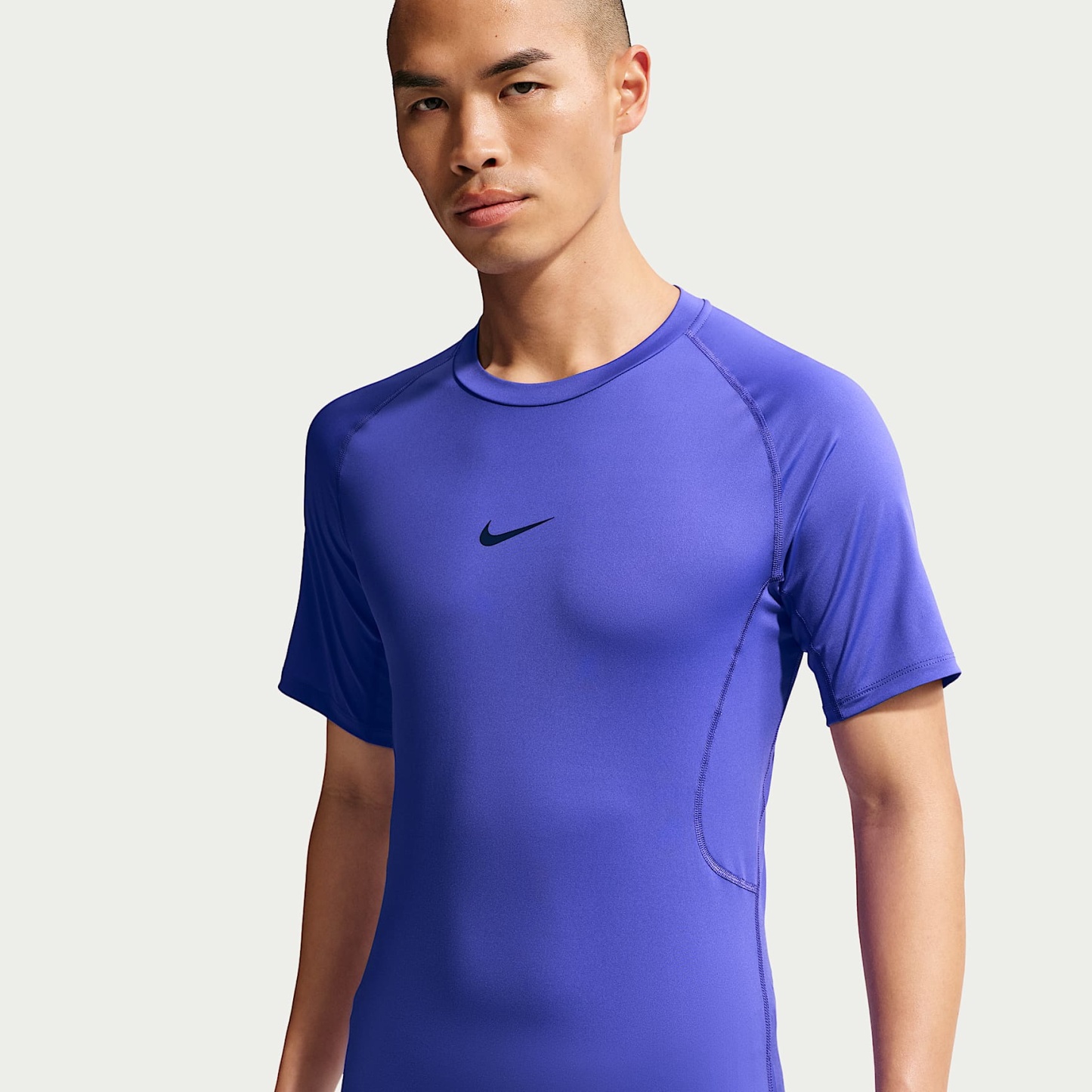 Nike Pro Men's Dri-FIT Tight Short-Sleeve Fitness Top – Persian Violet/Black