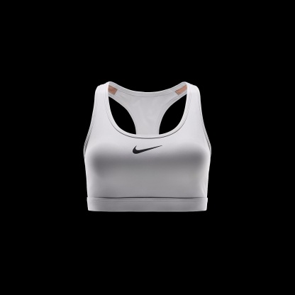 Nike Swoosh Women's Medium-Support Padded Sports Bra – White/Stone Mauve/Black