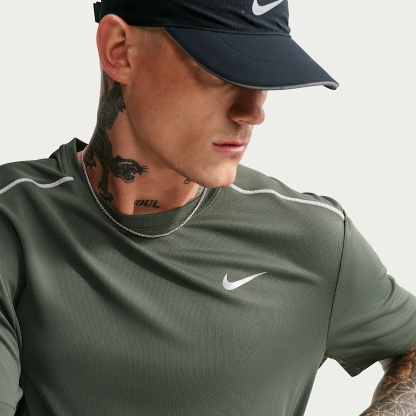 Nike Miler Men's Dri-FIT Short-Sleeve Running Top – Camo Green/Mineral Slate