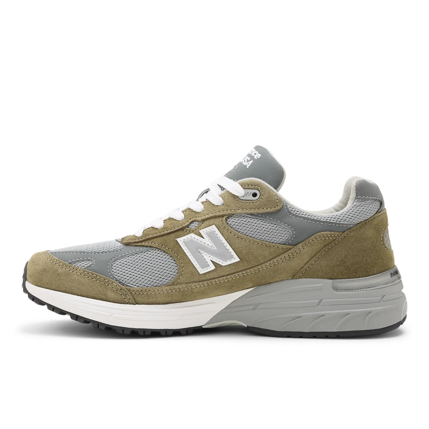Made in USA 993 – Covert Green with Medium Gray and White