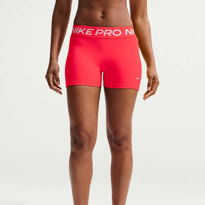Nike Pro Women's Mid-Rise 7.5cm (approx.) Biker Shorts – Light Crimson/White