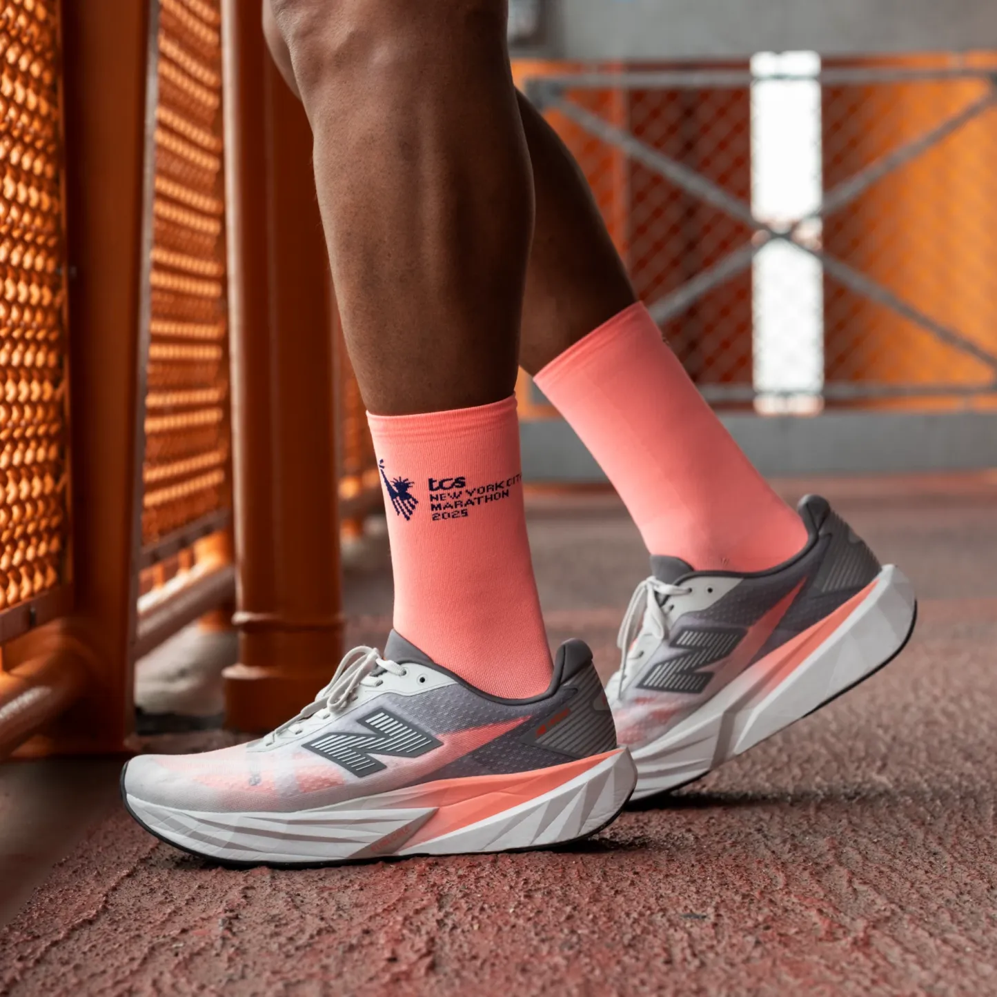 TCS NYC Marathon FuelCell Rebel v5 – Grapefruit with Grey Matter and Poppy
