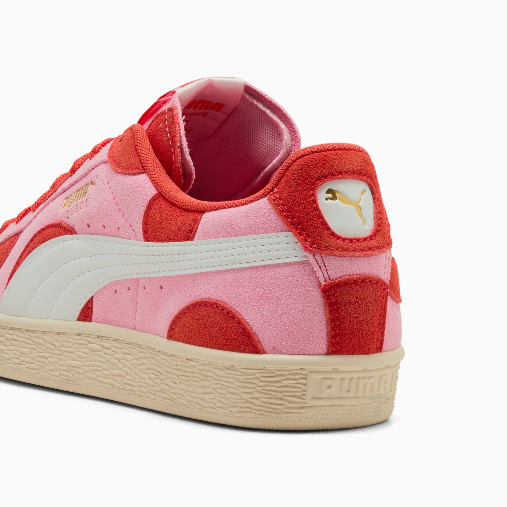 Suede Printed Sneakers Unisex – Pink Lilac-PUMA Red