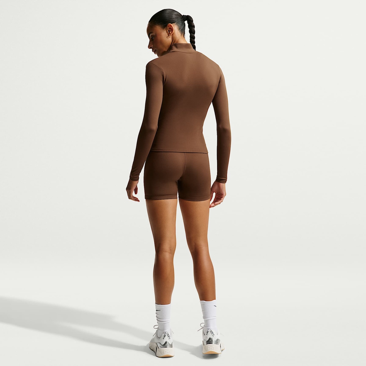 Nike One Women's High-Waisted 12.5cm (approx.) Biker Shorts – Cacao Wow/White