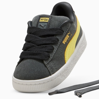 Suede XL Toddlers' Sneakers – Shadow Gray-Lemon Meringue