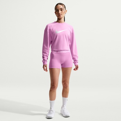 Nike Pro Women's Mid-Rise 7.5cm (approx.) Biker Shorts – Light Magenta/White