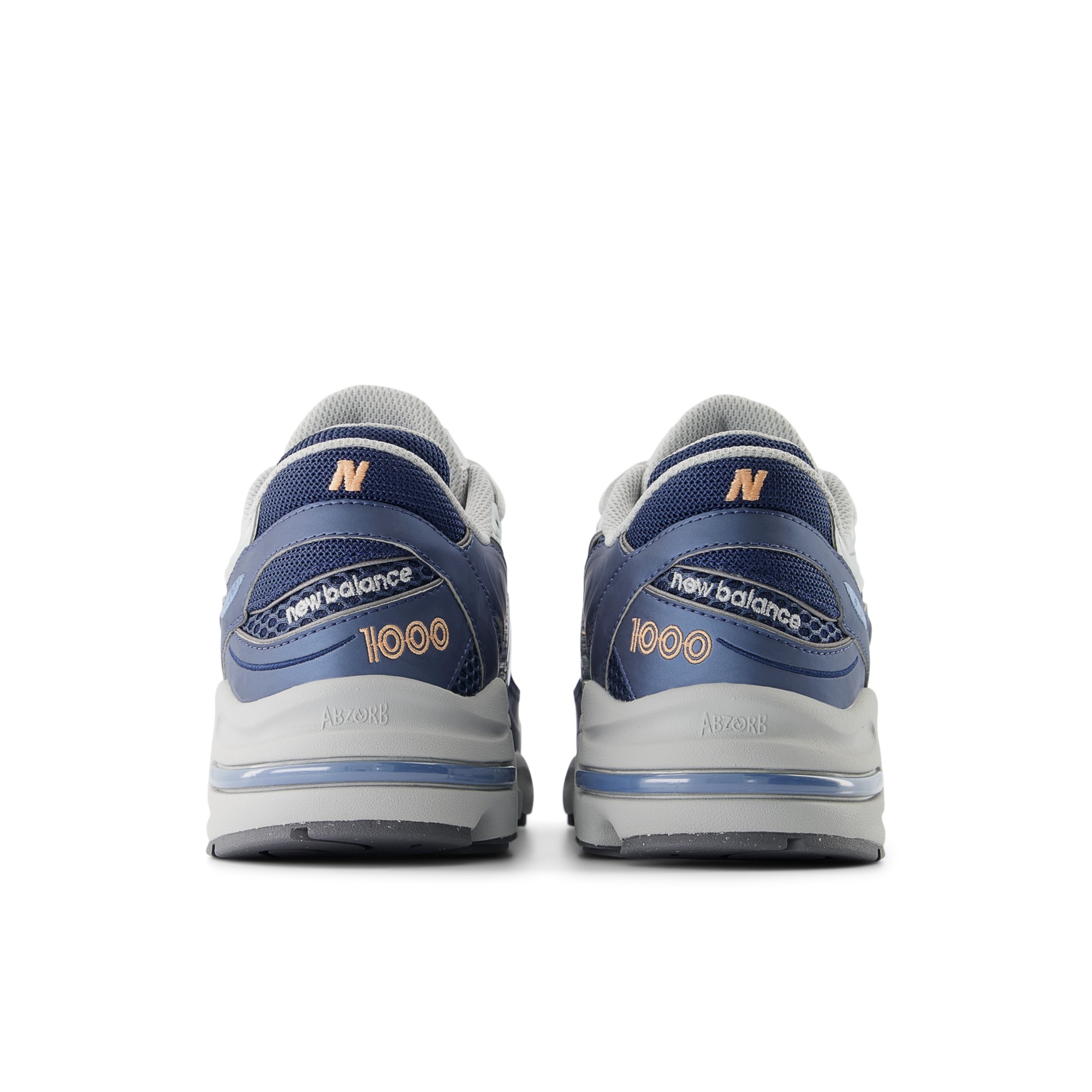 1000 – Vintage Indigo with Light Silver Metallic and Peach Nectar