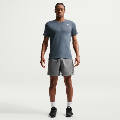 Nike Dri-FIT Men's Fitness T-Shirt – Obsidian Heather/Matte Silver