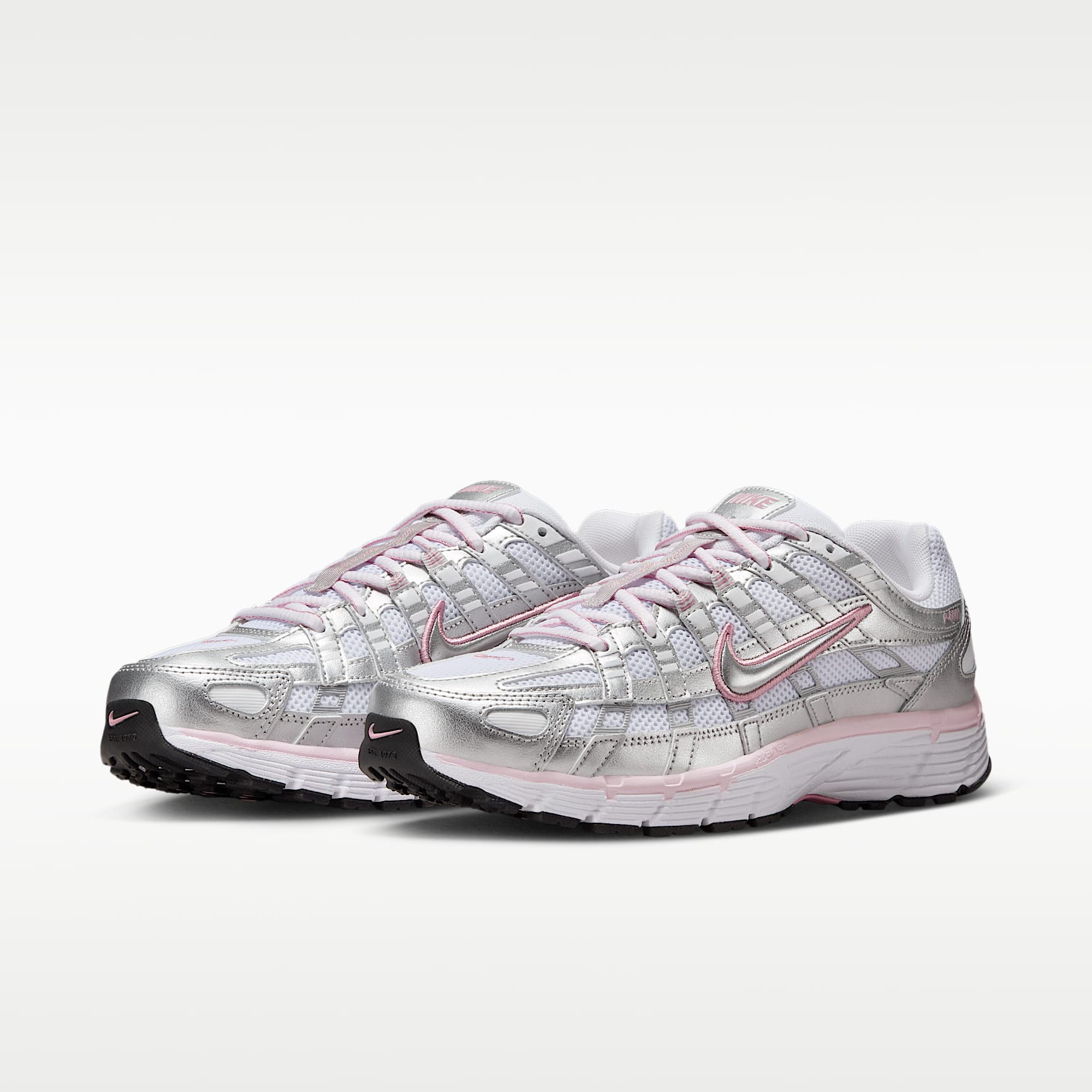 Nike P-6000 Women's Shoes – White/Elemental Pink/Black/Metallic Silver