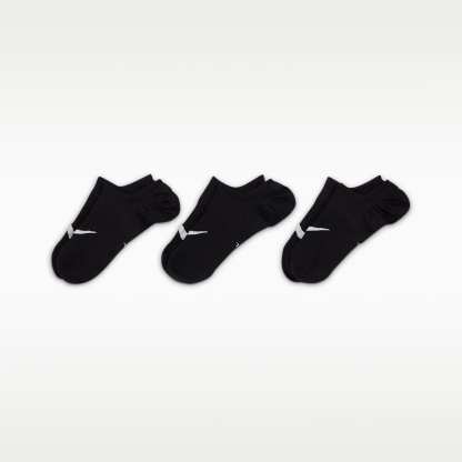 Nike Everyday Plus Lightweight Women's Training Footie Socks (3 Pairs) – Black/White