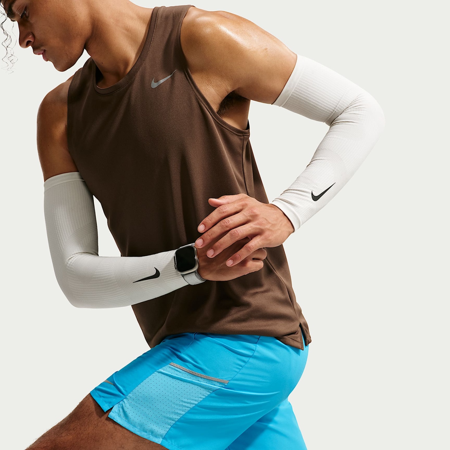 Nike Miler Men's Dri-FIT 18cm (approx.) Brief-Lined Running Shorts – Light Current Blue/Baltic Blue