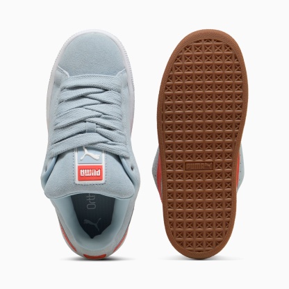 Suede XL Youth Sneakers – Sea Illusion-Red Flash